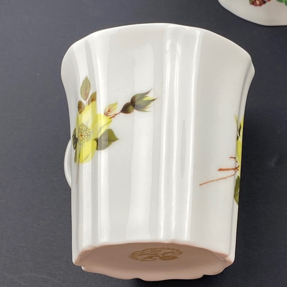 Royal Grafton Fine Bone China Tea Mugs Floral with Ridged Sides Set of 4 - Picture 10 of 10